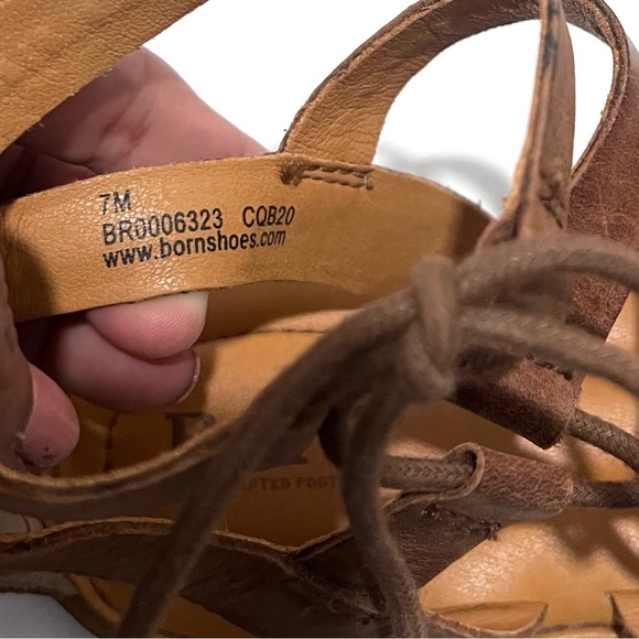 Born Brown Leather Gladiator Sandals - Picture 2 of 6